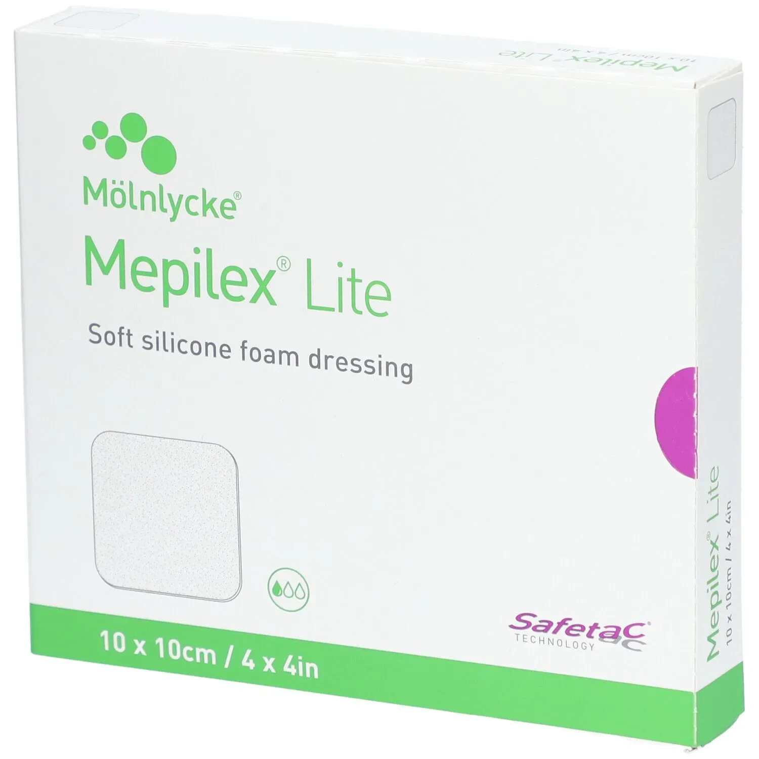 Mölnlycke® Mepilex® Lite Hydrozelluläres silikonisiertes Pflaster 10 x 10 cm