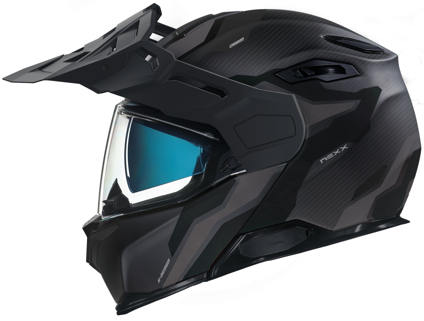 Nexx X.Vilijord Light Nomad Klapphelm, schwarz, Größe S für Männer