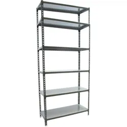 PROREGAL Schwerlastregal GIANT METAL SHARK | HxBxT 250x100x50cm | Fachlast 180kg | Anthrazit-Verzinkt| Standregal Lagerregal