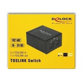 DeLock TOSLINK Switch 2x in to 1x TOSLINK