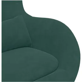 vidaXL Eiersessel Dunkelgrün Samt 63 x 73 x 90 cm drehbar