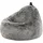 I.C.O.N. Icon Sitzsack Sessel, Grau, Flauschiger Kunstpelzstoff, Sitzsack Erwachsene mit Füllung, Bean Bag, Flauschig Lounge Sessel, Lounge Stuhl, Schlafzimmer, Wohnzimmer, Wohnzimmer Möbel