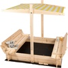 für Dich NEU: needs&wants® Sandkasten mit Dach, Abdeckung, Sitzbänke u. Boden könnte bei Dir im Garten Stehen.