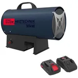 Güde Heizstrahler Akku Gasheizgebläse GH 18 - 30 KW mit Akku 2.0 Ah & Ladegerät 3 A