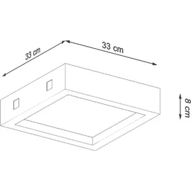 Sollux Deckenleuchte RIZA Beton