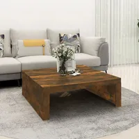 VidaXL Couchtisch Räuchereiche 100x100x35 cm Holzwerkstoff