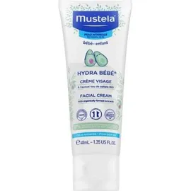 Mustela Hydra Bebe Gesichtscreme – tägliche Baby-Feuchtigkeitspflege mit Avocado, Jojobaöl und Sheabutter – 40 ml
