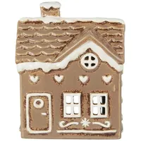 ib laursen Lichthaus LEBKUCHENHAUS eckige Tür Herzen 14 cm Teelicht Keramik