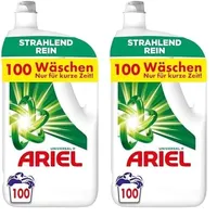 Ariel Flüssigwaschmittel Waschmittel, 100 Waschladungen Universal, Kraftvolle Fleckenentfernung Schon Ab Der 1 Wäsche (Packung mit 2)