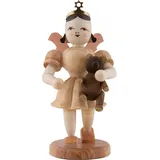 BLANK Kunsthandwerk Kurzrockengel mit Teddy, Natur - 6,6 cm