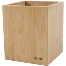 Sigel Stiftehalter Eyestyle braun Bambus 9,2 x 9,2 x 10,6 cm