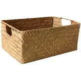 Geflochtener Korb Aus Seegras – Aufbewahrung Aus Natürlichem Strohgeflecht Für Obst, Brot, Handtücher, Ideal Für – C