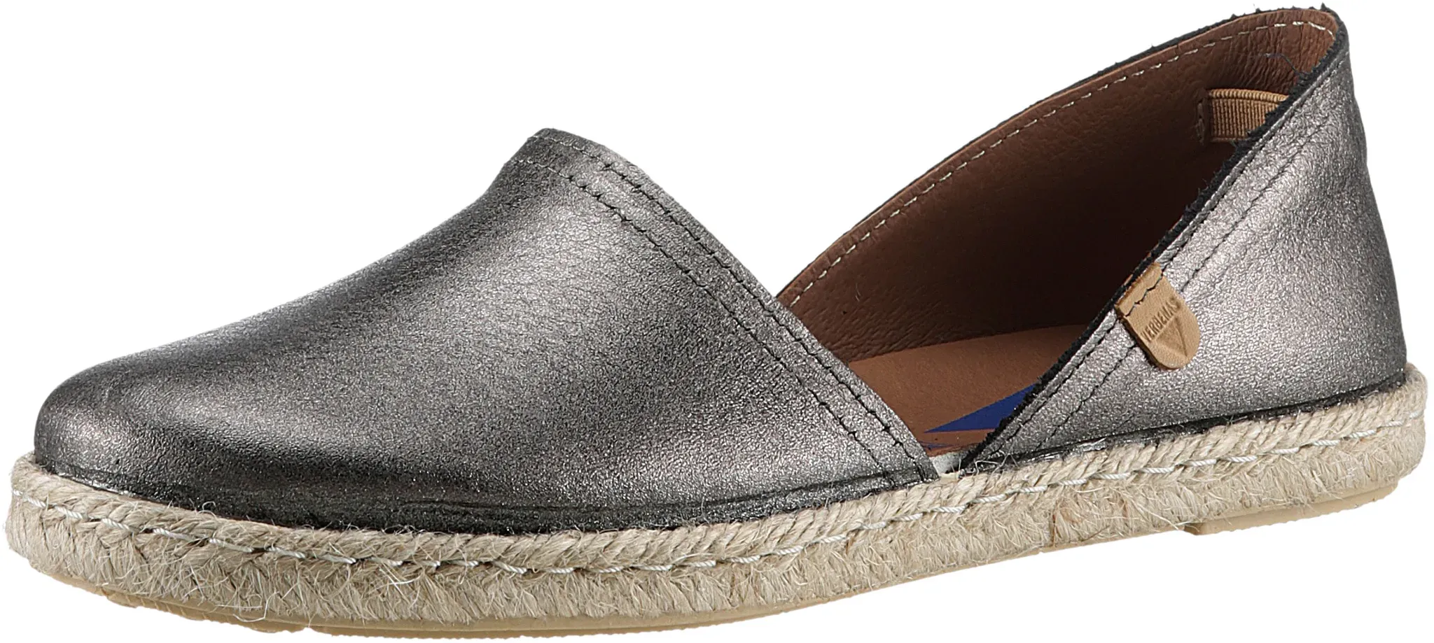 Espadrille VERBENAS "CARMEN NUCLEO METAL" Gr. 38, braun (bronzefarben) Damen Schuhe Verbenas Slipper, Sommerschuh, Strandschuh im Metallic Look