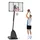 sportnow Basketballständer mit Rollen 107x70cm Rückwand, Mobiler Basketballkorb mit Ständer, verstellbare Korbhöhe 236-293 cm