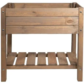 mgc24 Hochbeet Massiv S 79 x 40 x 78 cm Dunkelbraun