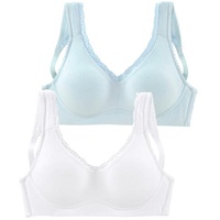 PETITE FLEUR Soft-BH Damen hellblau+weiß Gr.85B