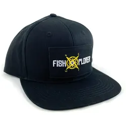 SNAPBACK CAP SCHWARZ mit 1 FishXplorer-Patch SCHWARZ ADULTE