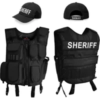 Normani Outdoor Sports Kostüm bestehend aus Weste, Patch und Cap in SHERIFF | Gr.: 4XL