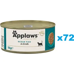 APPLAWS Cat Adult Ocean Fish in Broth Meeresfisch in Brühe 72x156 g