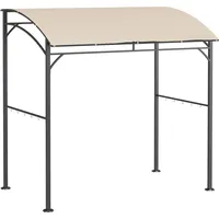 Outsunny Grillpavillon 2,15 x 1,5 m inkl. 1 Seitenteil Beige