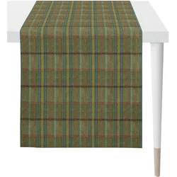 Tischläufer APELT "Scott", grün, B:42cm L:150cm, Polyester, Tischdecken