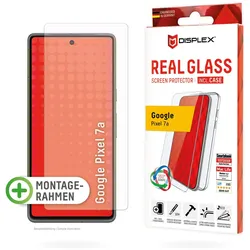 DISPLEX Panzerglas + Schutzhülle für Google Pixel 7a, Eco-Montagerahmen, kratzer-resistent