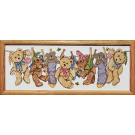 Design Works Crafts Kreuzstich Stickpackung Teddies auf der Leine, Zählmuster