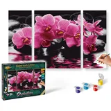 Schipper Malen nach Zahlen Triptychon - Orchideen