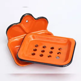 DanDiBo Ambiente DanDiBo Seifenhalter 618 Seifenschale 13 cm emailliert Landhaus Emaille Seifenspender