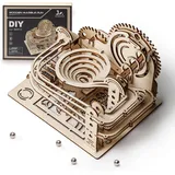 SainSmart Jr. 3D Puzzle Holz Murmelbahn Trackball Modell Bausatz für Erwachsene Mechanische kugelbahn Holzpuzzle Mit Acrylständer Holzbausatz