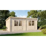 Alpholz Gartenhaus Maria Twin 6,01 x 2,75 m Beige