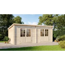 Alpholz Gartenhaus Maria Twin 6,01 x 2,75 m Beige