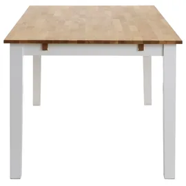 Home Affaire Esstisch HOME AFFAIRE "Samba Holztisch Landhaus Küche Bestseller", weiß (weiß, eiche), B:180cm H:75cm T:90cm, Tische, Esstisch, aus massivem Buchenholz, 140 cm oder 180 cm, verlängerbar