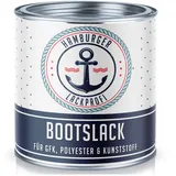 Hamburger Lack-Profi 2K Bootslack GLÄNZEND Kobaltblau RAL 5013 Blau für GFK/Kunststoff/Polyester Yachtlack Yachtfarbe Bootsfarbe (1 L)