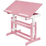Tectake Schreibtisch rosa
