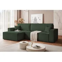 Universelles Polsterecksofa PARIS XL mit Schlaffunktion und Bettkasten Ecksofa in L-Form Wohnzimmer Sofa Couch Poso 14 Grün - Grün