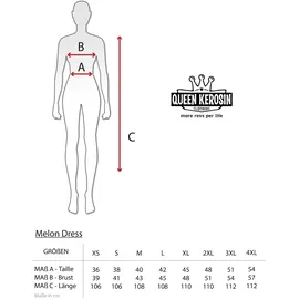 Queen Kerosin Sommerkleid Hawaii rot 38