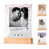 Amari ® Personalisiertes Fotogeschenk mit eigenem Bild – Spotify Glas Foto Geschenk – Song Cover Glas – Bild im Song Cover Glas personalisiert