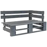 vidaXL 2-Sitzer-Palettensofa 2 x 70 x 65 cm Grau