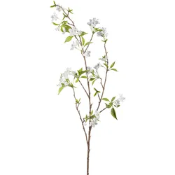 Kunstzweig CREATIV GREEN "Birnblütenzweig", weiß, H:115cm, Kunststoff, Kunstpflanzen, mit zarten Blüten