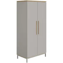 Paidi Kinderkleiderschrank Benne 94,8 x 201,9 x 55,6 cm Eiche massiv grau lackiert