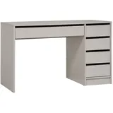 beautysofa | Schminktisch MALTA Kaschmir 120 cm mit 5 Schubladen, flexibel rechts/links montierbar – Moderner Bürotisch, funktionaler Arbeitstisch - Beige