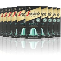 Segafredo Zanetti 100 Aluminiumkapseln kompatibel mit Nespresso®* 100 Prozent Brasile Kaffee, weicher und sanfter Geschmack (10 Boxen mit je 10 Kapseln) - Geeignet für Nespresso Original Maschinen