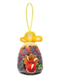 NICI Kuscheltier Dino Cerastupsy Rot 12cm - 2in1 Flauschiges Dino Kuscheltier im Vulkan für Mädchen, Jungen & Babys, Dino Stofftier mit Loop – 49463