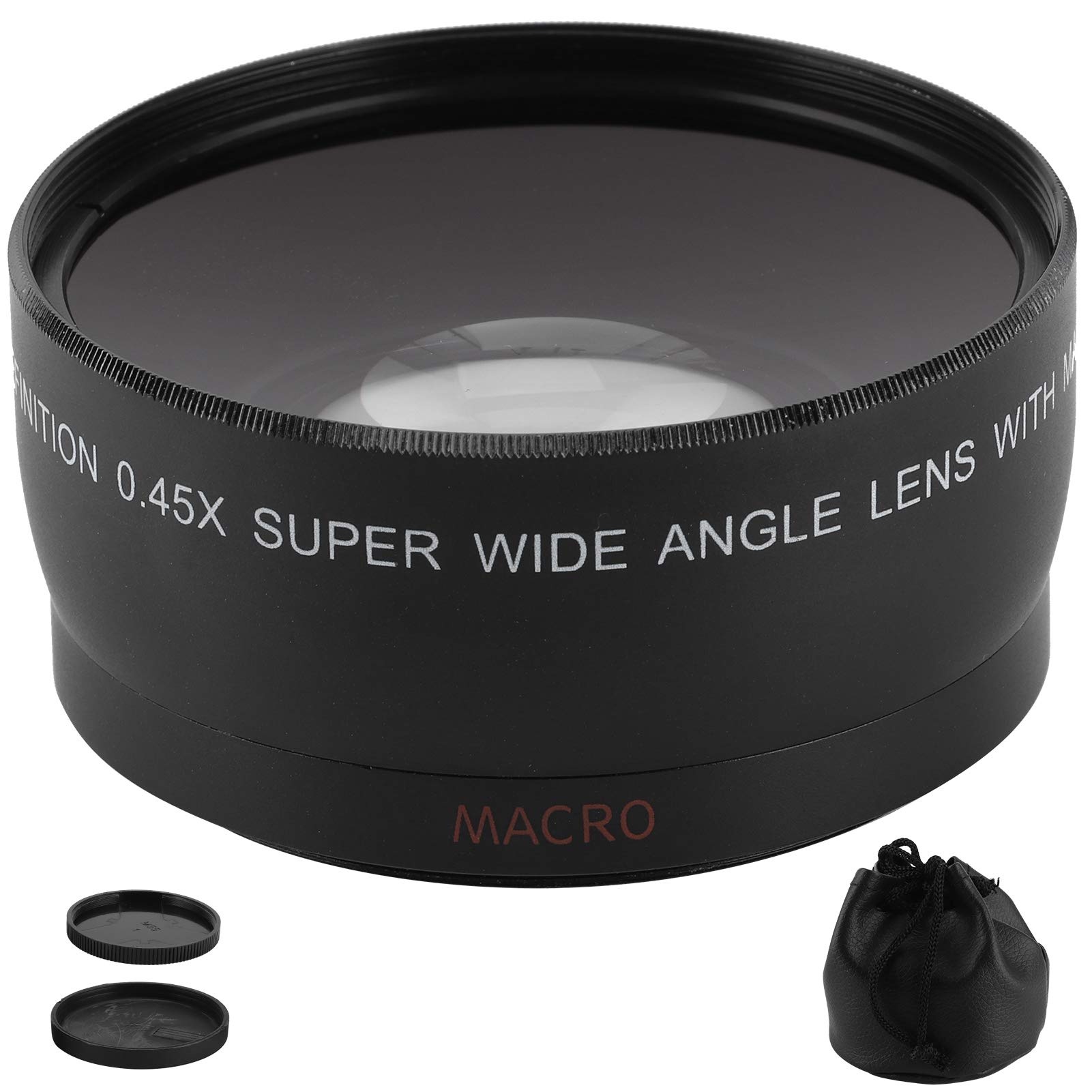 Goshyda Weitwinkel- und Makroobjektiv aus optischem Glasmaterial Zusätzliches Objektiv für Kameraobjektive mit einem Filterdurchmesser von 55 mm