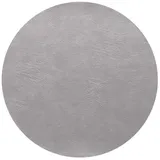 Asa Selection Tischset Vegan Leather Ø 38 cm Polyurethan Silber