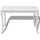 "Winter Sale" Esstische - Weiß Esstisch 116x66x76cm Hochglanz Weiß DE9082435 - Weiß