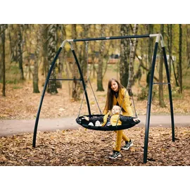 Axi Nestschaukel Anthrazit/Creme Metall