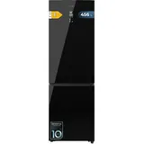 Cecotec Kühlschrank Kombi Total No Frost Bolero CoolMarket Combi 456 Black Glass E, 456 L, Höhe 201 cm und 59,5 cm Breite, MAX INSIDE mit VIP-Technik, Inverter Plus Kompressor und Glasablagen