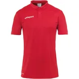 Uhlsport Essential POLY Kurzarm-poloshirt | Red - 12-13 Jahre